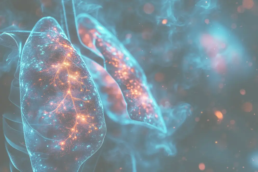 AdobeStock_707210879 Diseases of the lungs, 3d image blue and orange tones