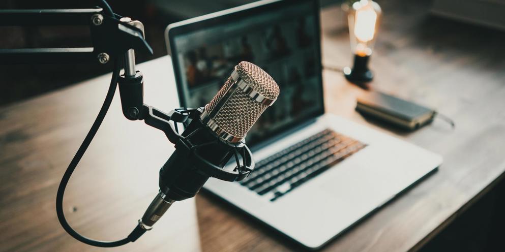 Microphone and laptop