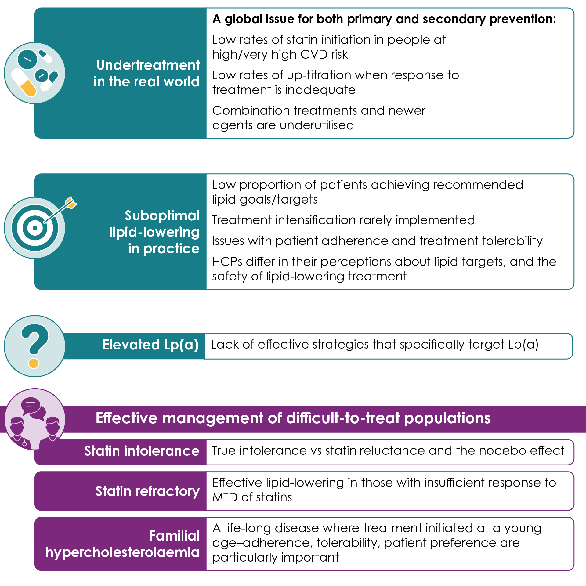 Key unmet needs in lipid management for CVD prevention