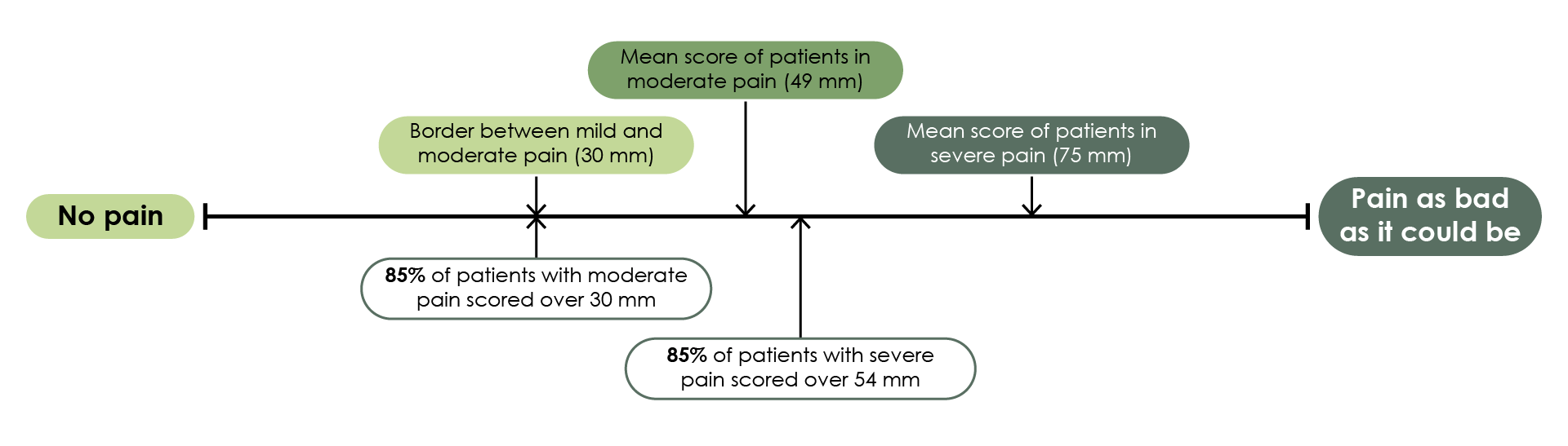 Figure 1. Interpreting the visual analogue pain score