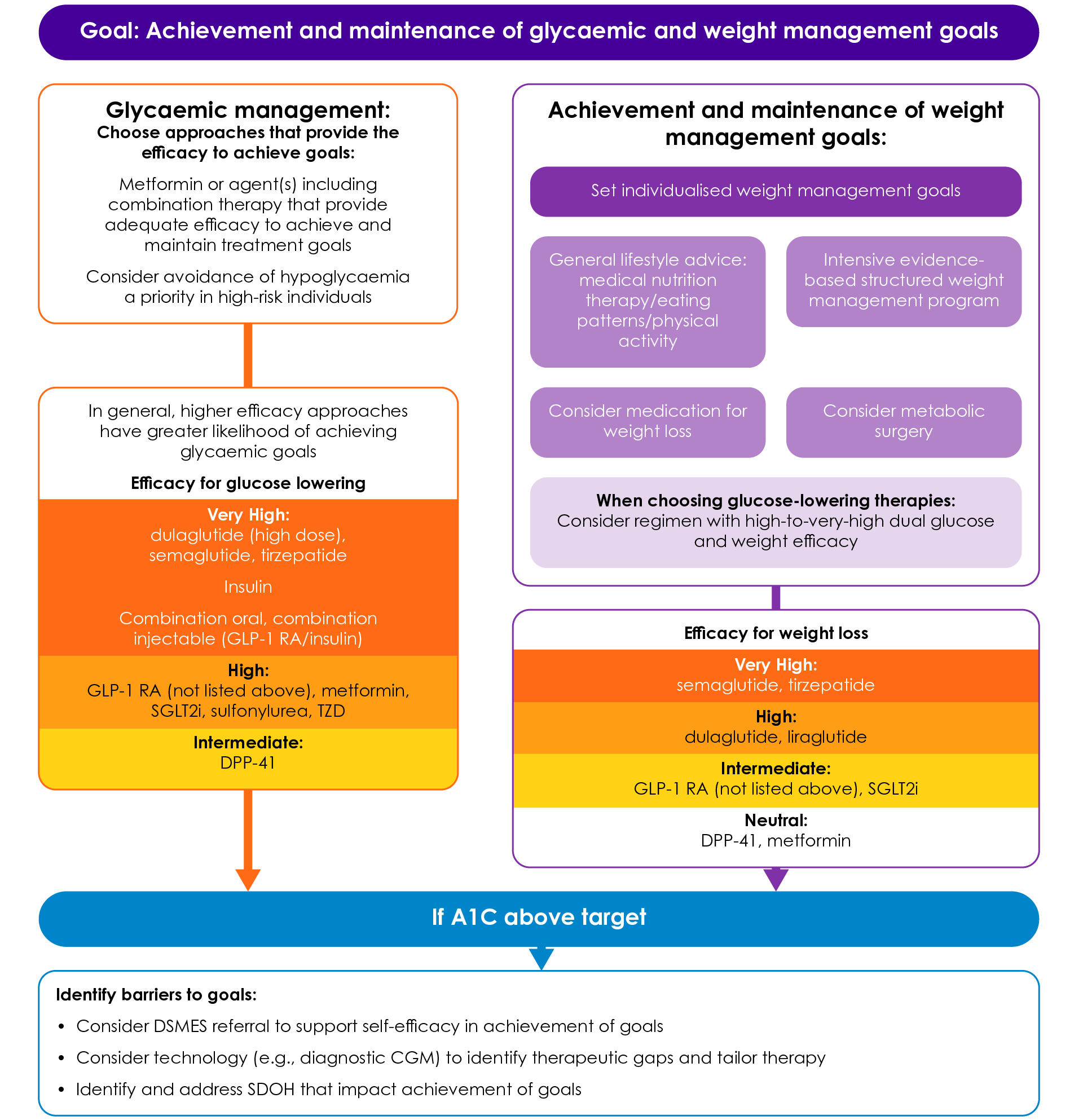 Use of glucose-lowering medications in the management of obesity in T2D31.