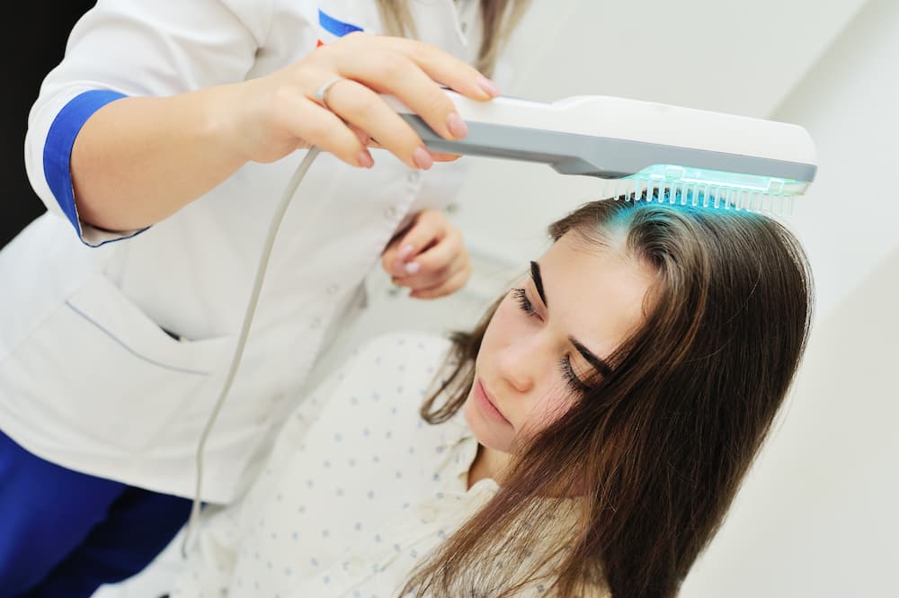 Child with scalp psoriasis