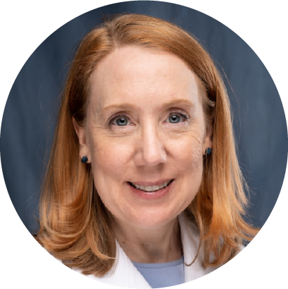 Virginia Clark, MD. Circle photo